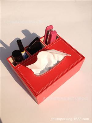 匠心獨具，點亮家居藝術(shù) 探索東莞嘉聯(lián)包裝的紅色多功能皮質(zhì)紙巾盒